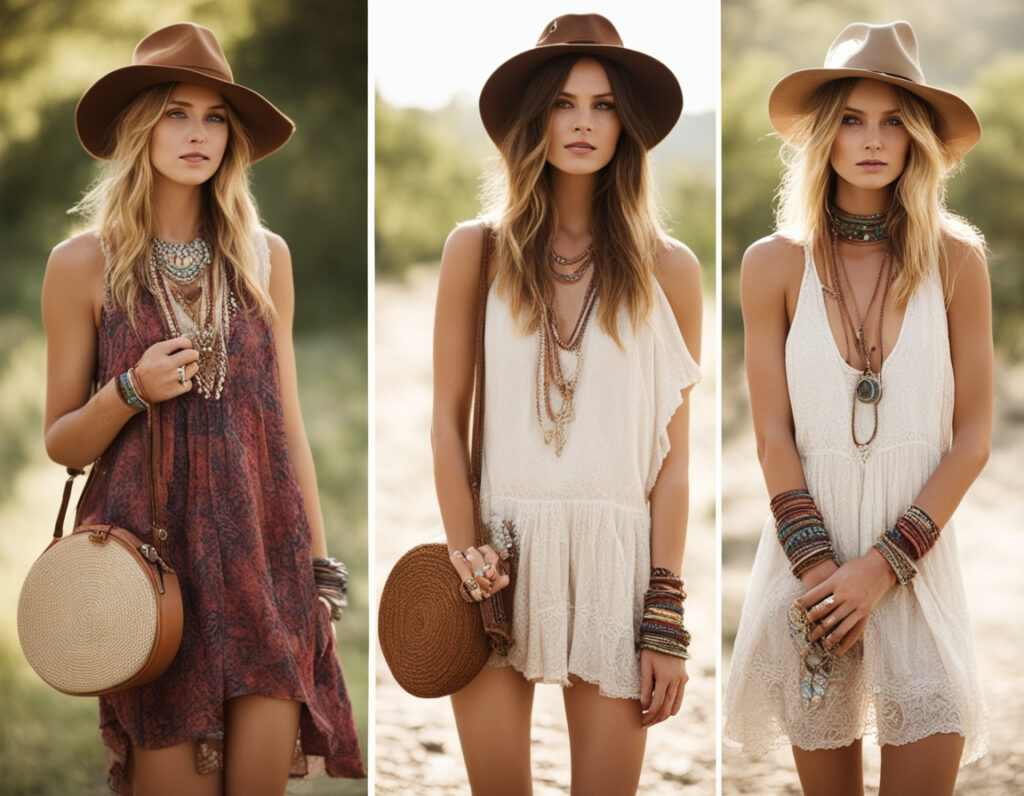 Hats: Wide-brimmed hats or fedoras can add a stylish touch to your outfit while also protecting you from the sun. Jewelry: Layered necklaces, statement earrings, and boho bracelets can enhance the bohemian vibe of Free People dresses. Bags: Crossbody bags, woven totes, and backpacks are perfect for completing your summer look.