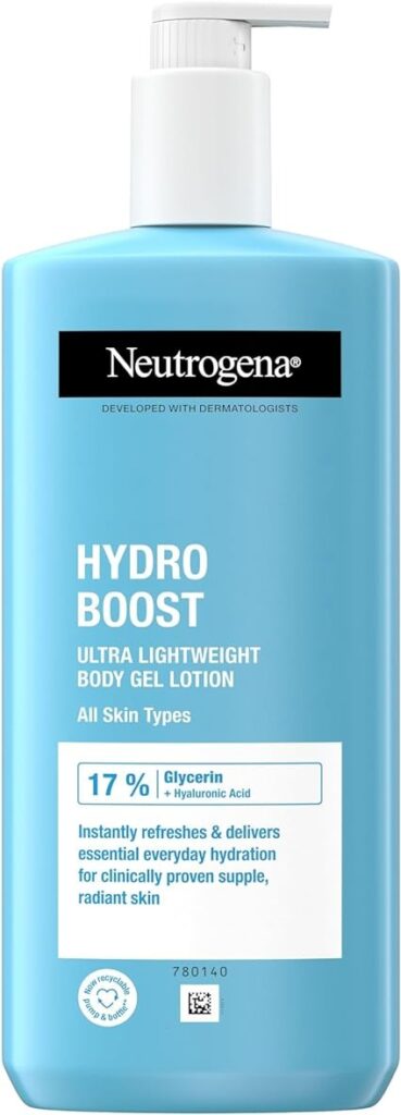 Ideal for dry skin, Neutrogena Hydro Boost Water Gel Lotion combines sun protection with intense hydration.